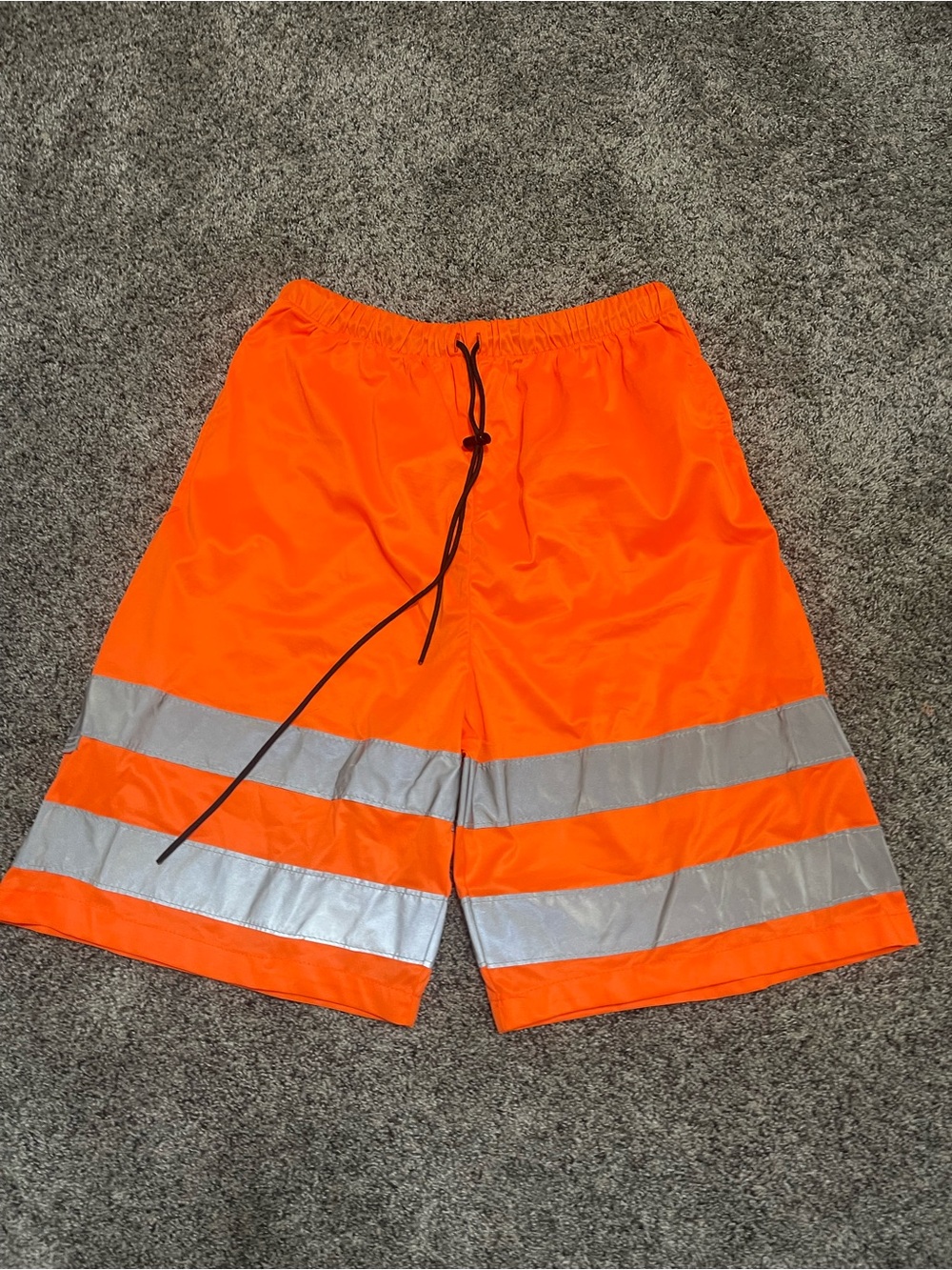 High-Visibility Orange Men’s Safety Shorts